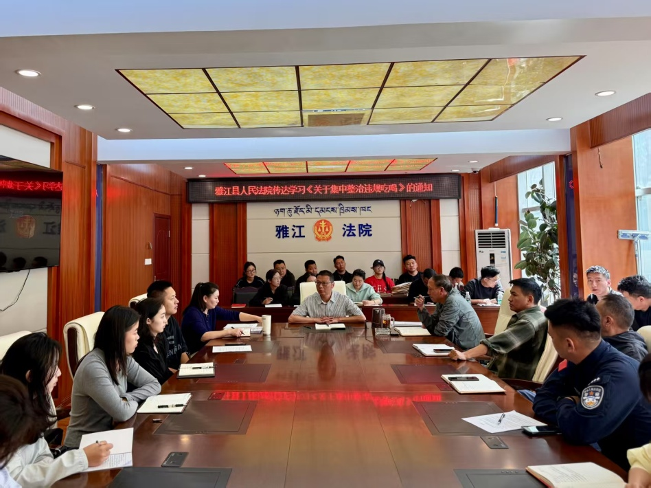传达会议精神 力促违规吃喝整治落地生根